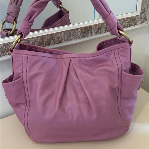 COACH Parker Hobo Bag Calf 13412 Coach Purple bag never used - Picture 2 of 9
